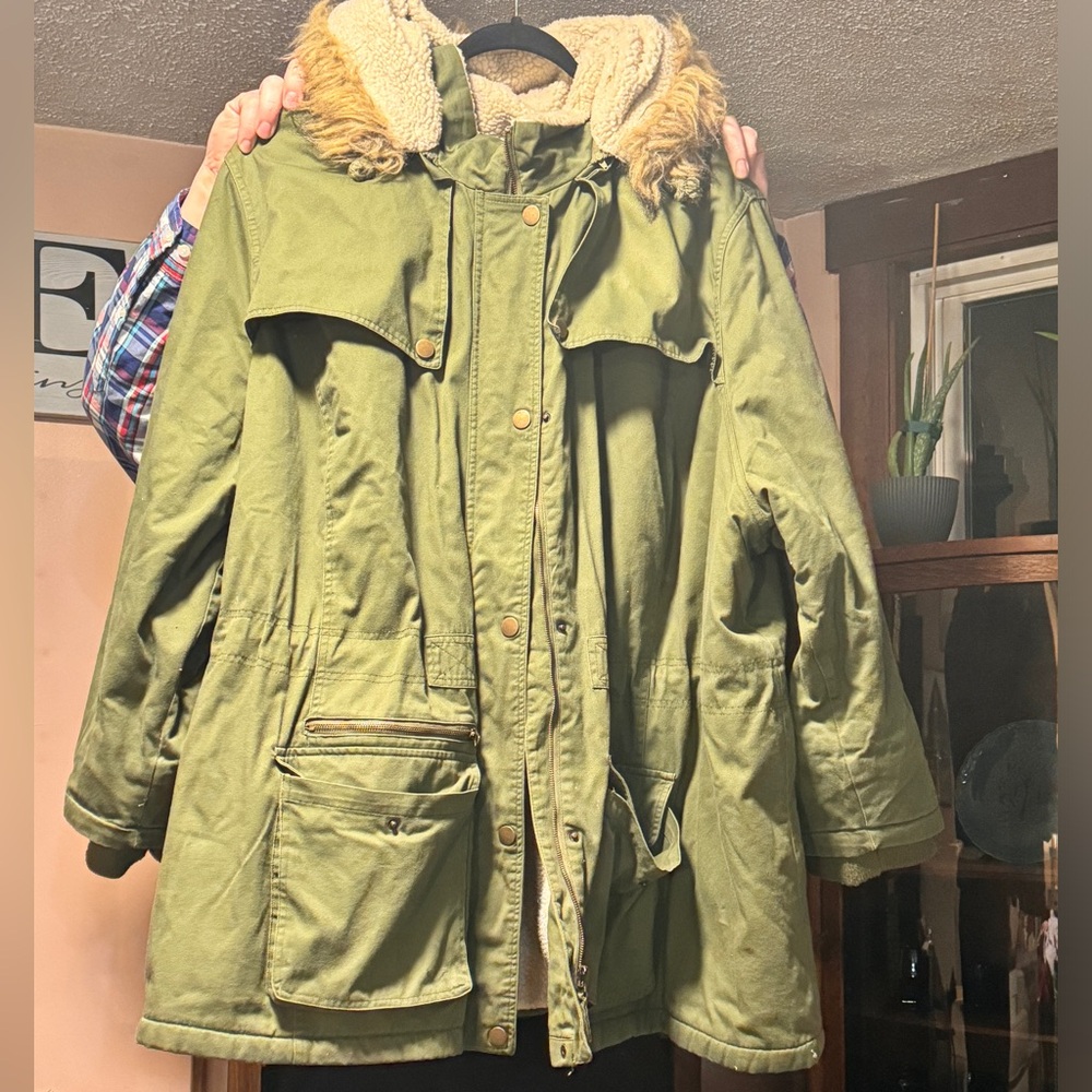 winter coat and rain jacket
